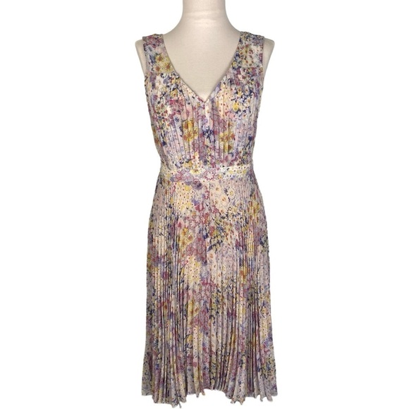 Plenty by Tracy Reese Evanthe Pleated Floral Dress Size 6 - Picture 2 of 11